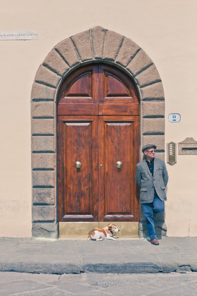 Italian man and dog